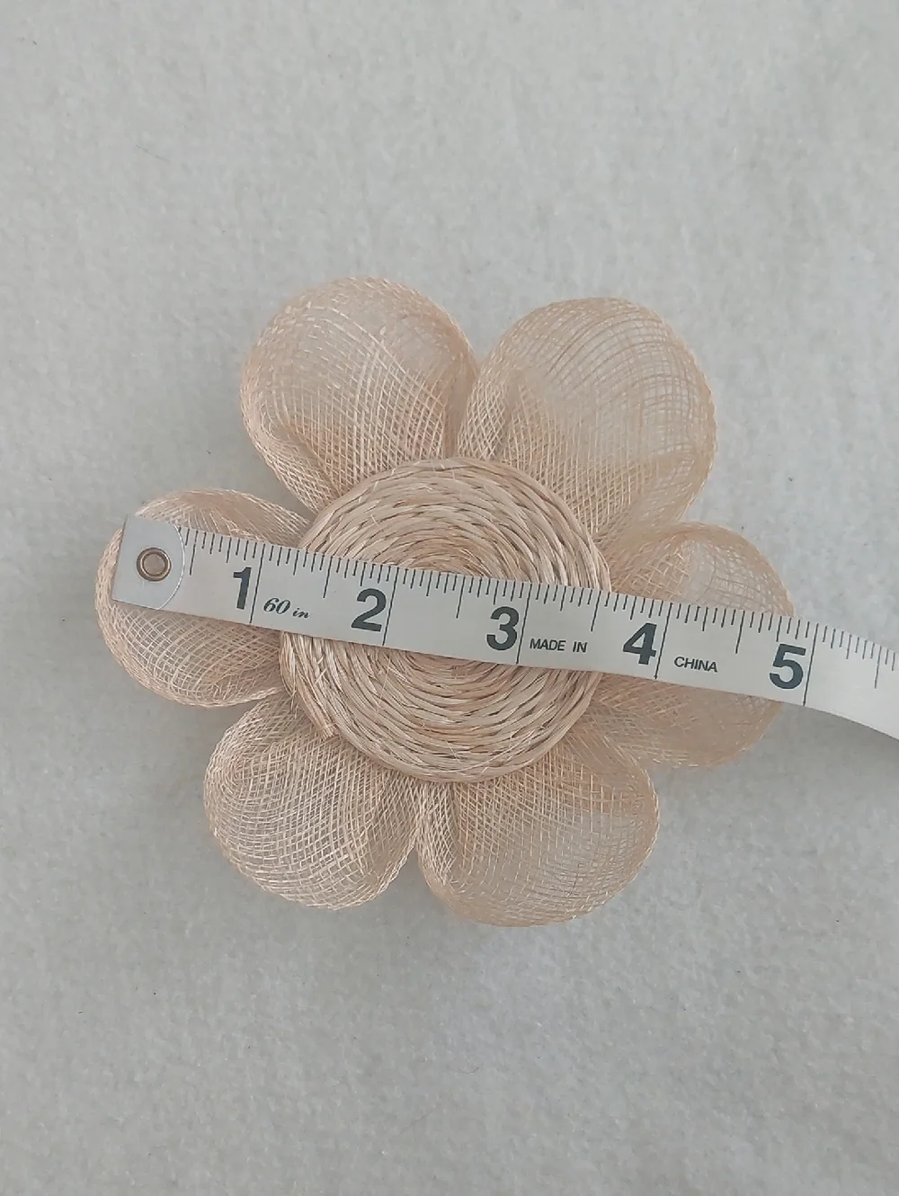 Vintage Woven Abaca Fiber and Sinamay Flower Coasters - Set of 6 NWOT